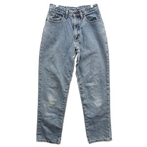 L.L.Bean Jeans Womens 12 Double L Relaxed Fit Flannel Lined Made USA Ski Print